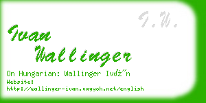 ivan wallinger business card